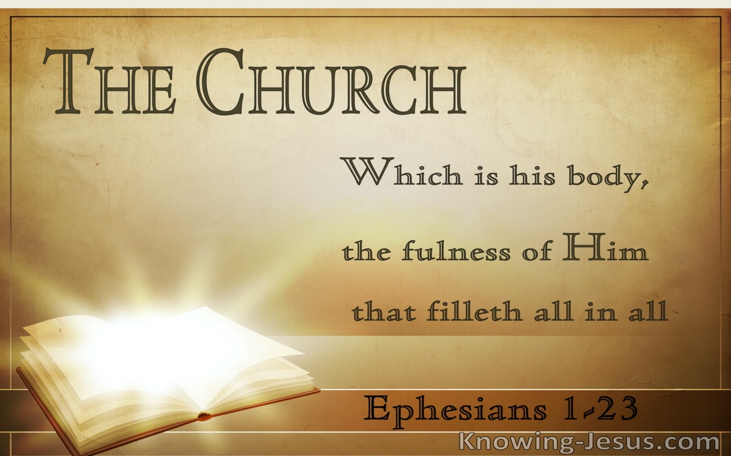 Ephesians 1:23 His Body, The Fulness Of Him (brown)